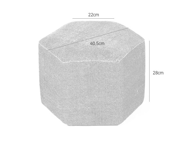 NORWAY ファブリックヘキサゴンスツール