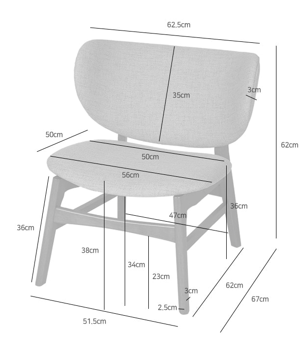 WIDY ファブリックチェア