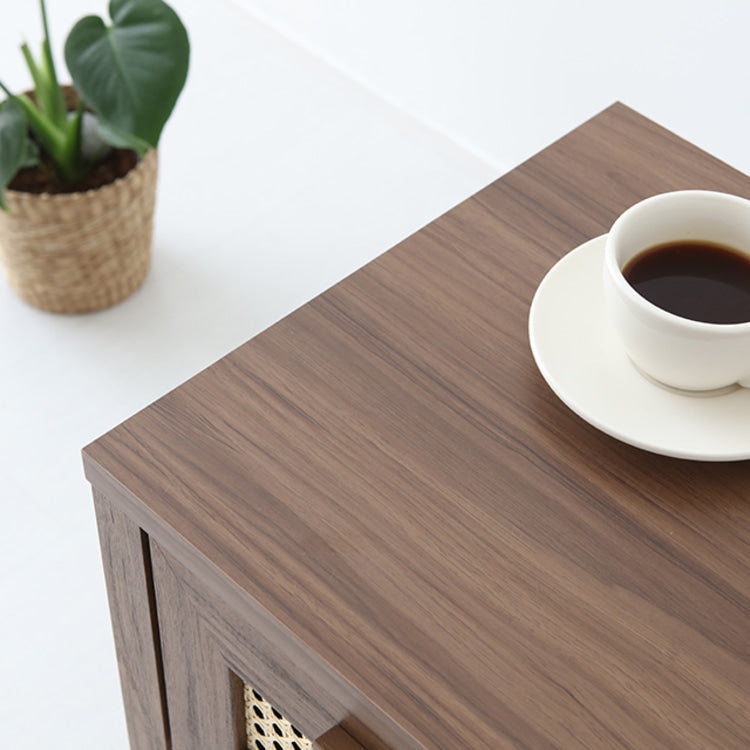 BENTAN 引き出し付きラタンサイドテーブル|W45