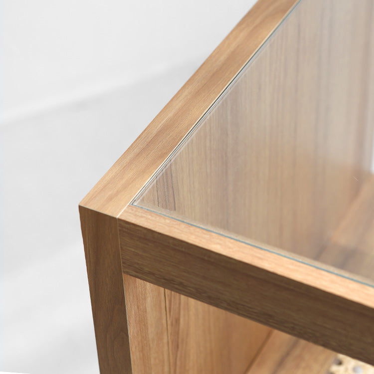 BENTAN ガラストップラタンサイドテーブル