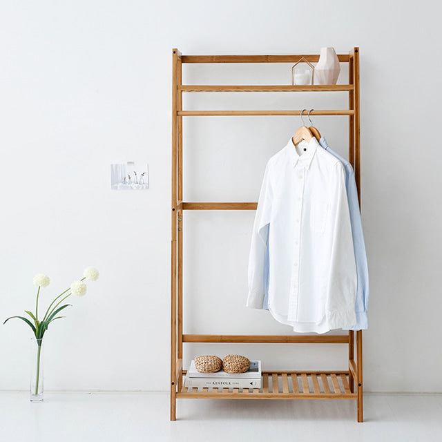 MARKET B 2段棚付ハンガーラック(はしご型)｜JAWAL shelf hanger rack