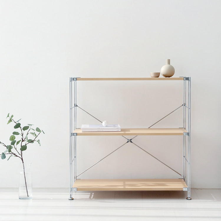 MARKET B オープン収納3段｜CHAKOC silver frame shelf