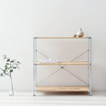 MARKET B オープン収納3段｜CHAKOC silver frame shelf