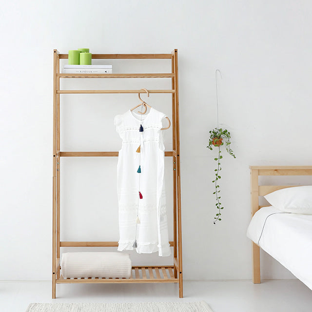 MARKET B 2段棚付ハンガーラック(はしご型)｜JAWAL shelf hanger rack