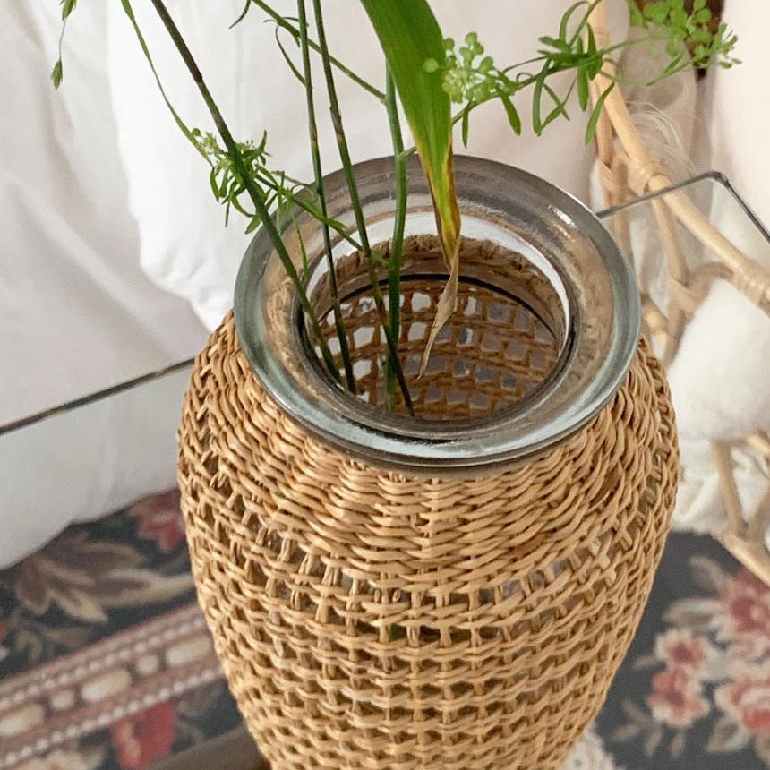 The Frigg ラタンフラワーベース｜Rattan vase