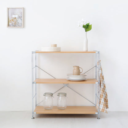 MARKET B オープン収納3段｜CHAKOC silver frame shelf