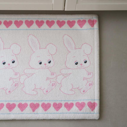 The Frigg マット｜Heart pink rabbit mat