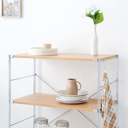 MARKET B オープン収納3段｜CHAKOC silver frame shelf