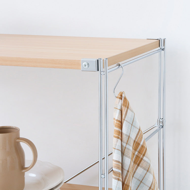 MARKET B オープン収納3段｜CHAKOC silver frame shelf