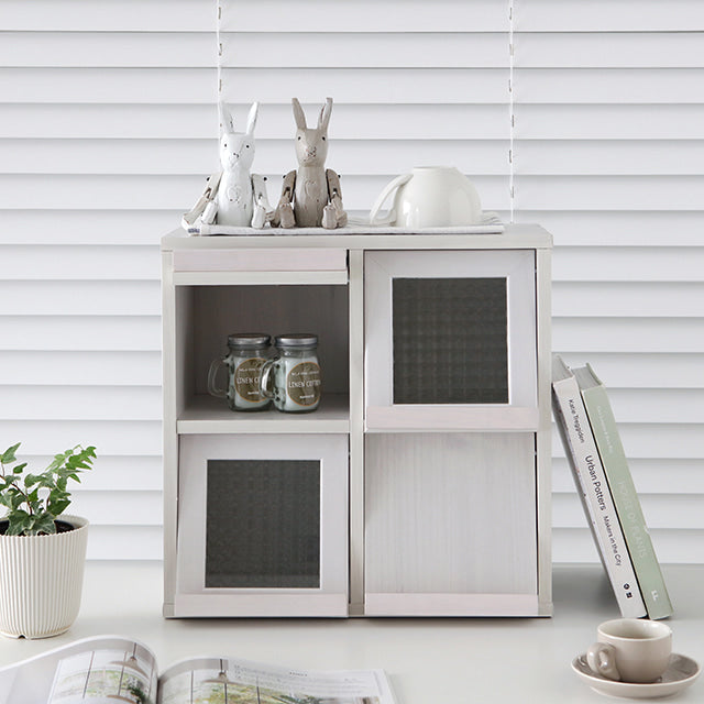 MARKET B ラック付きミニ収納 4扉｜FILMON  mini storage shelf