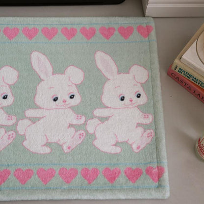 The Frigg マット｜Heart pink rabbit mat