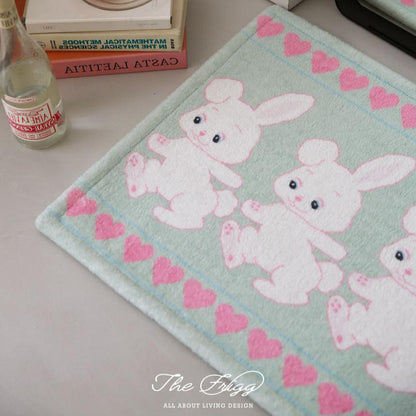 The Frigg マット｜Heart pink rabbit mat