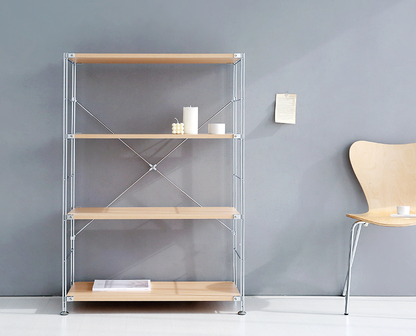 MARKET B オープン収納4段｜CHAKOC silver frame shelf