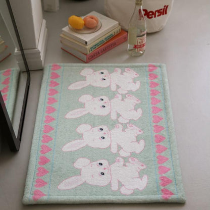 The Frigg マット｜Heart pink rabbit mat