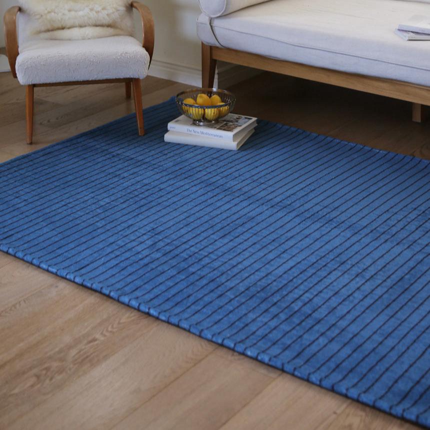 The Frigg ストライプラグ｜Blue thin stripe rug｜3SIZE