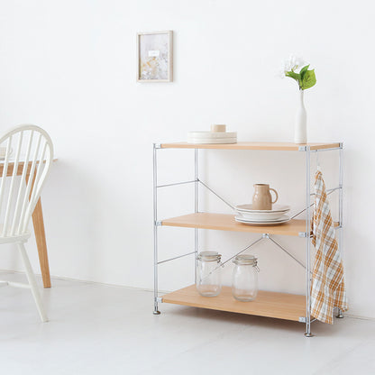 MARKET B オープン収納3段｜CHAKOC silver frame shelf