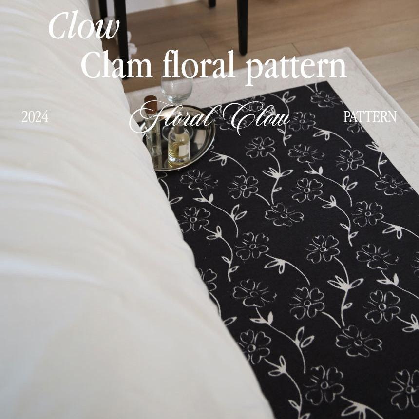 The Frigg 花柄ランナーラグ｜Clow Clam floral pattern Runner Rug