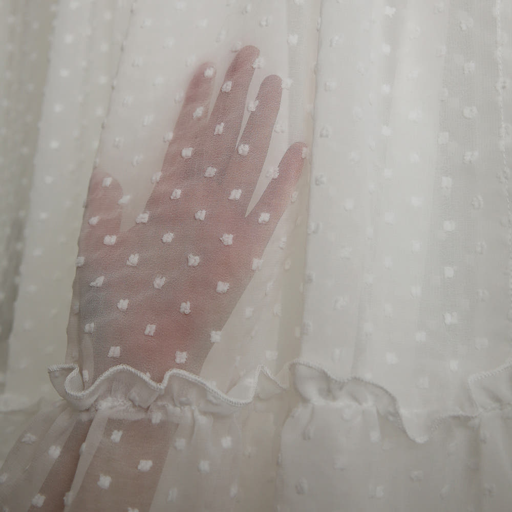 ドット柄 シアーカフェカーテン｜40×150cm – 1acspaces