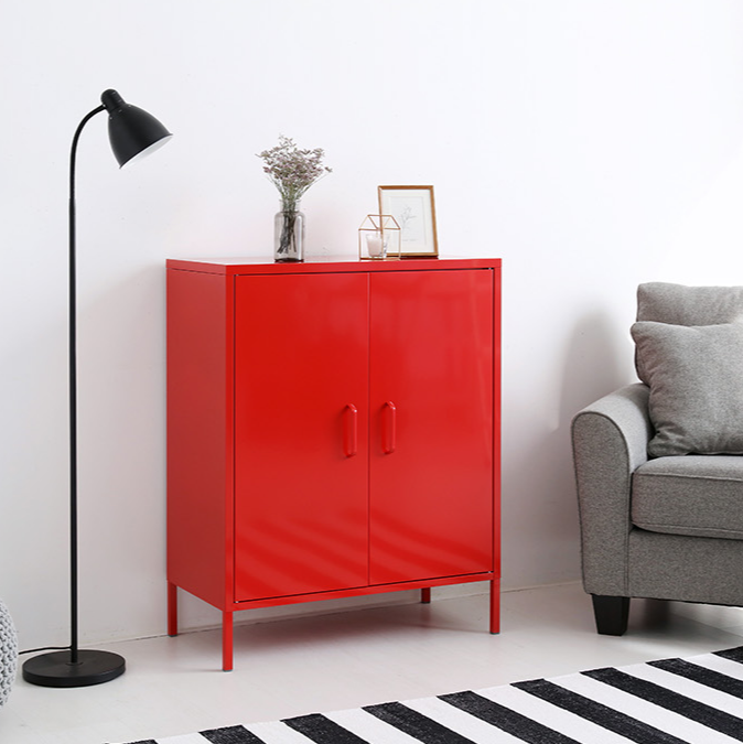 8/31まで】ビンテージ風スチールキャビネット 赤 8/31まで 8/31まで】ビンテージ風スチールキャビネット 赤 8/31まで
