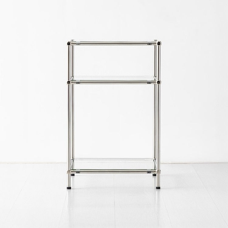 SIMPLIE 3段ガラスサイドテーブル 400625｜MK287