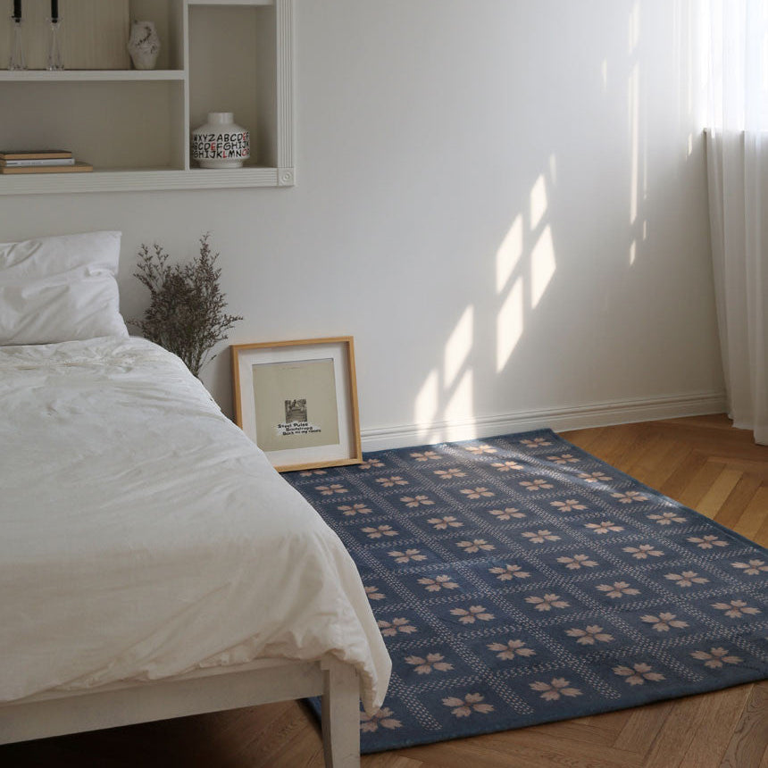 カンポレフラワーポイントラグ｜洗えるラグ