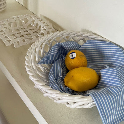 ハンドメイド ツイストセラミックバスケット（3種）