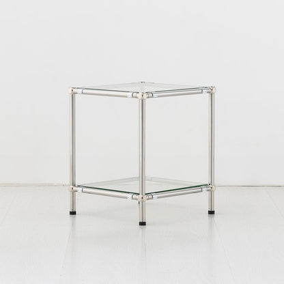 SIMPLIE 2段ガラスサイドテーブル｜MK290