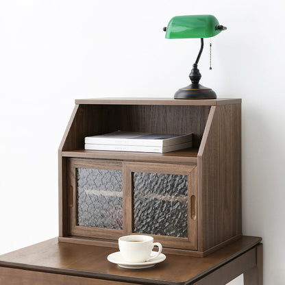 MUNIE ガラス扉卓上ミニ収納棚｜Bタイプ