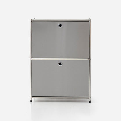 SIMPLIE モジュール2ドア収納ラック 1x2｜BC608 ステンレス