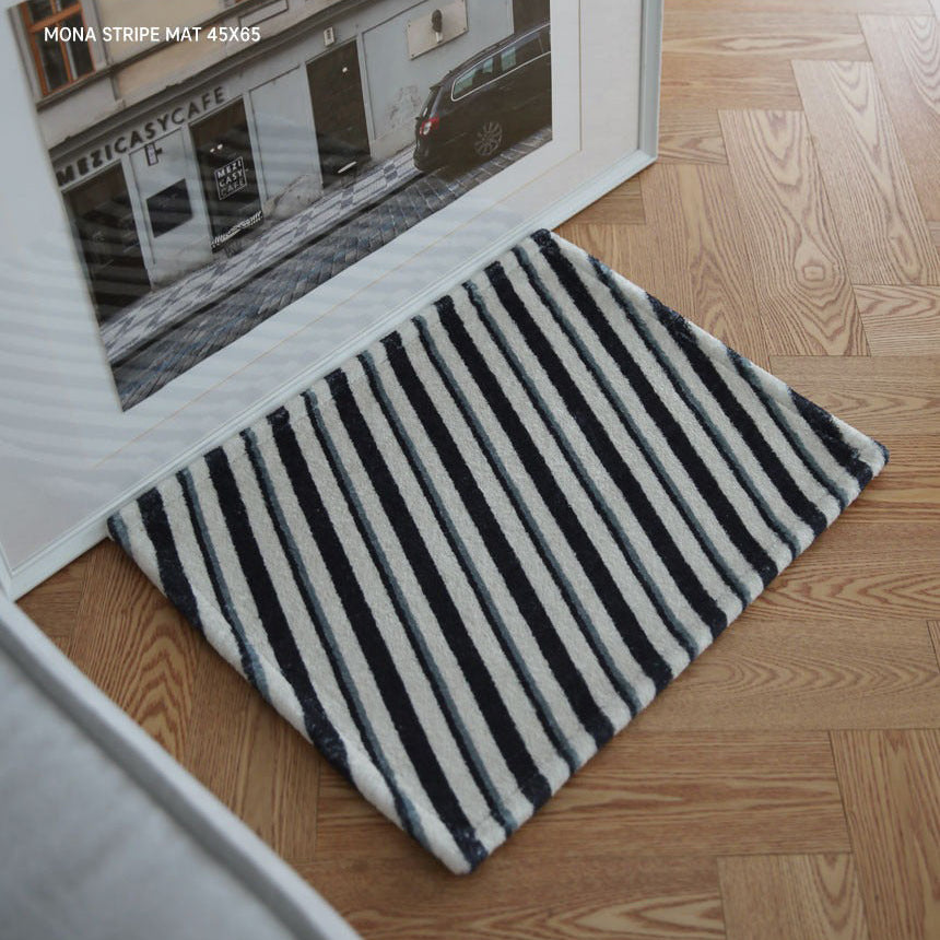 モナストライプマット 2種｜洗えるラグ