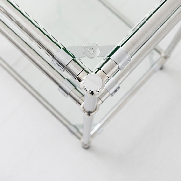 SIMPLIE 3段ガラスサイドテーブル 400575｜MK288