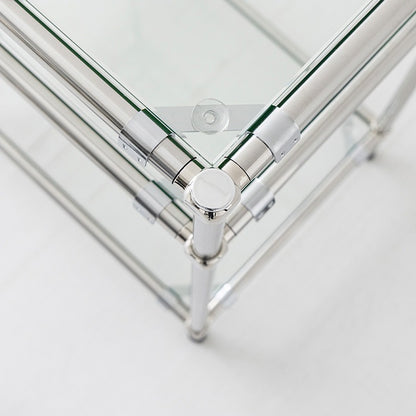 SIMPLIE 3段ガラスサイドテーブル 400575｜MK288