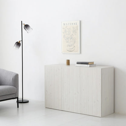 MIRANS 木目調コンソール収納棚｜3ドア