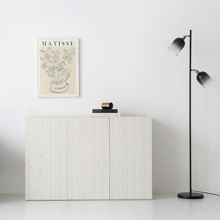 MIRANS 木目調コンソール収納棚｜3ドア