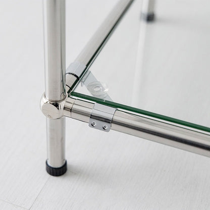 SIMPLIE 3段ガラスサイドテーブル 400575｜MK288