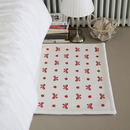 レッドリボンパターンマット｜45x65