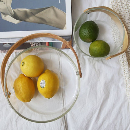 ガラス × ウッドハンドル バスケット（2種）