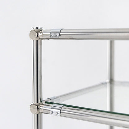 SIMPLIE 3段ガラスサイドテーブル 400575｜MK288