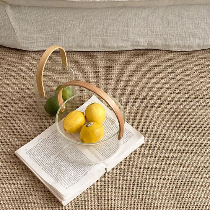 ガラス × ウッドハンドル バスケット（2種）