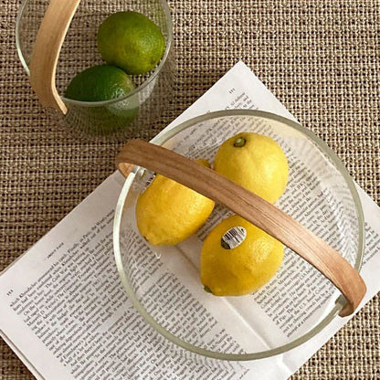 ガラス × ウッドハンドル バスケット（2種）