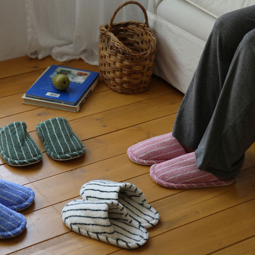 Martti ストライプスリッパ｜ルームシューズ