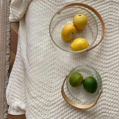 ガラス × ウッドハンドル バスケット（2種）