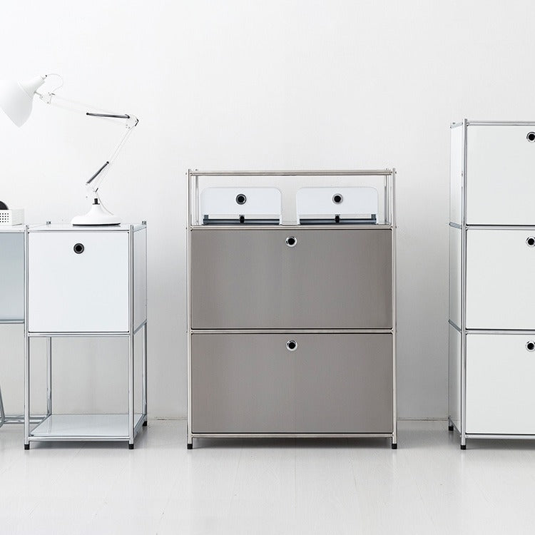 SIMPLIE モジュール2ドア収納ラック 1x3｜BC614 ステンレス