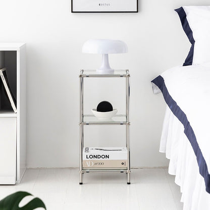 SIMPLIE 3段ガラスサイドテーブル 300645｜MK303