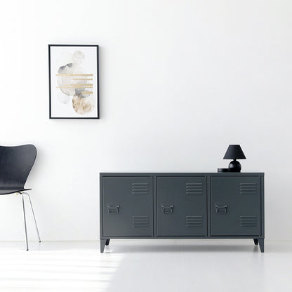 MKB アンティークスチールキャビネット｜横型3ドア