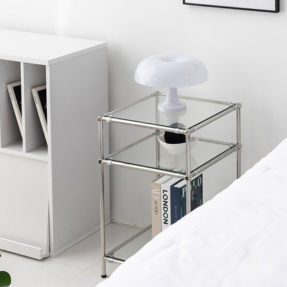 SIMPLIE 3段ガラスサイドテーブル 400625｜MK287