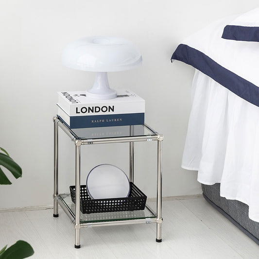 SIMPLIE 2段ガラスサイドテーブル｜MK290