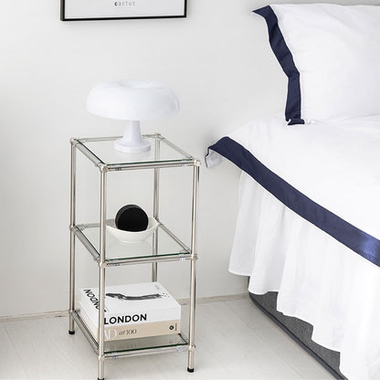 SIMPLIE 3段ガラスサイドテーブル 300645｜MK303