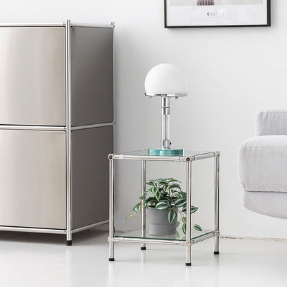 SIMPLIE 2段ガラスサイドテーブル｜MK290