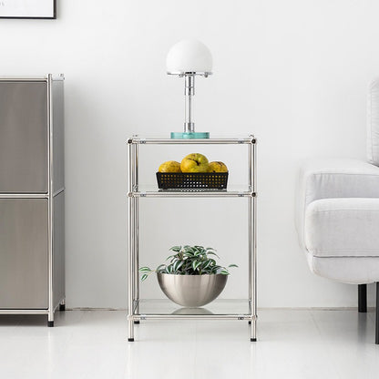 SIMPLIE 3段ガラスサイドテーブル 400625｜MK287